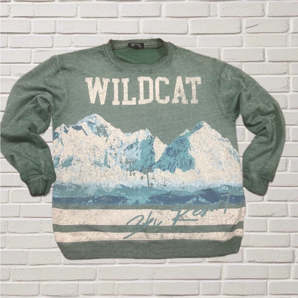 WILDCAT Green Graphic Pullover Sweatshirt - Picture 3 of 6